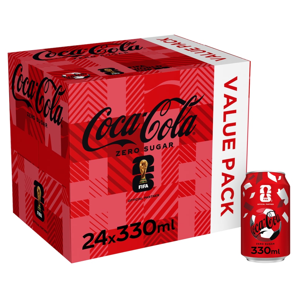 image 1 of Coca-Cola Zero Sugar Soft Drink Cans 24 x 330 mL