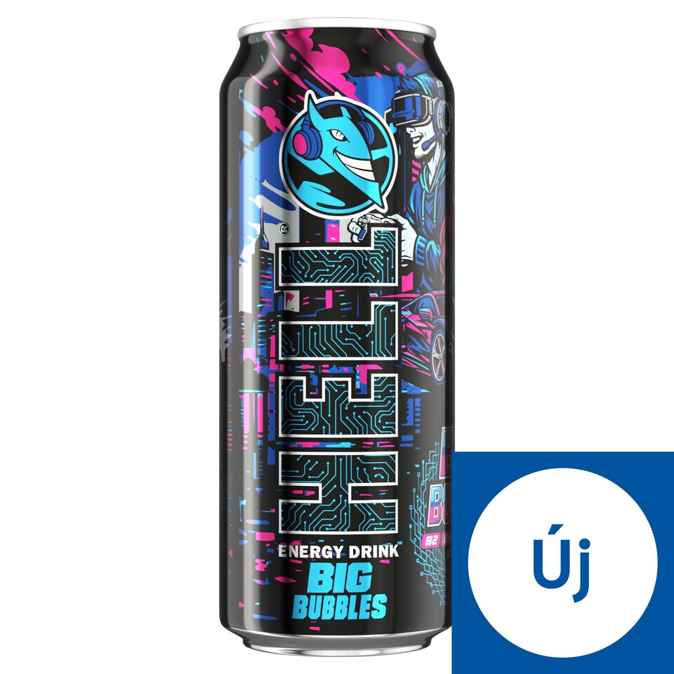 HELL Big Bubbles rágógumiízű, koffeintartalmú, szénsavas energiaital 500 ml  1. kép