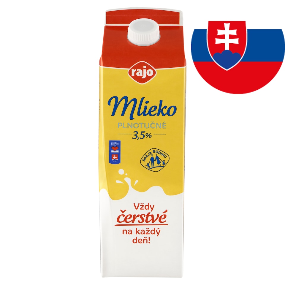 obrázok 1 z Rajo Mlieko plnotučné 3,5% 1 l
