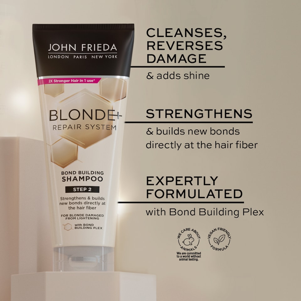image 1 of John Frieda Blonde+ Repair System Bond Building Shampoo 250ml