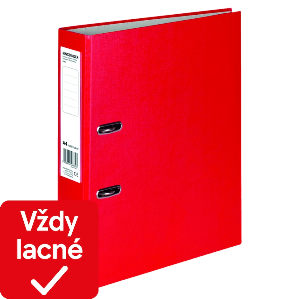 Krúžkový zakladač A4 červený