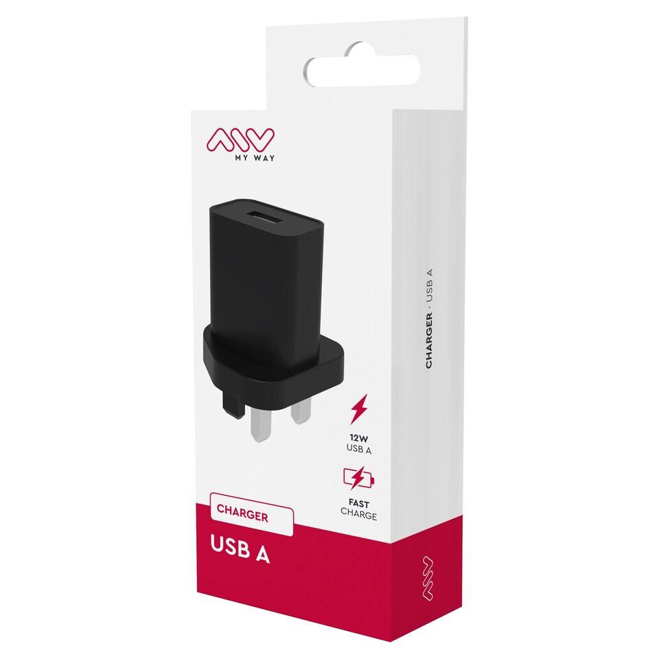 Myway Wall Charger 2.4A Black