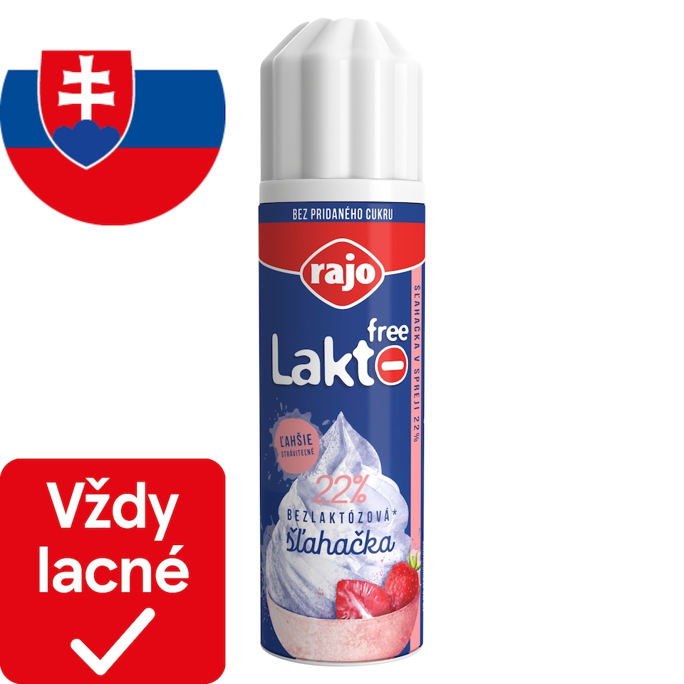 Rajo Lakto Free Šľahačka v spreji 22% 241 ml