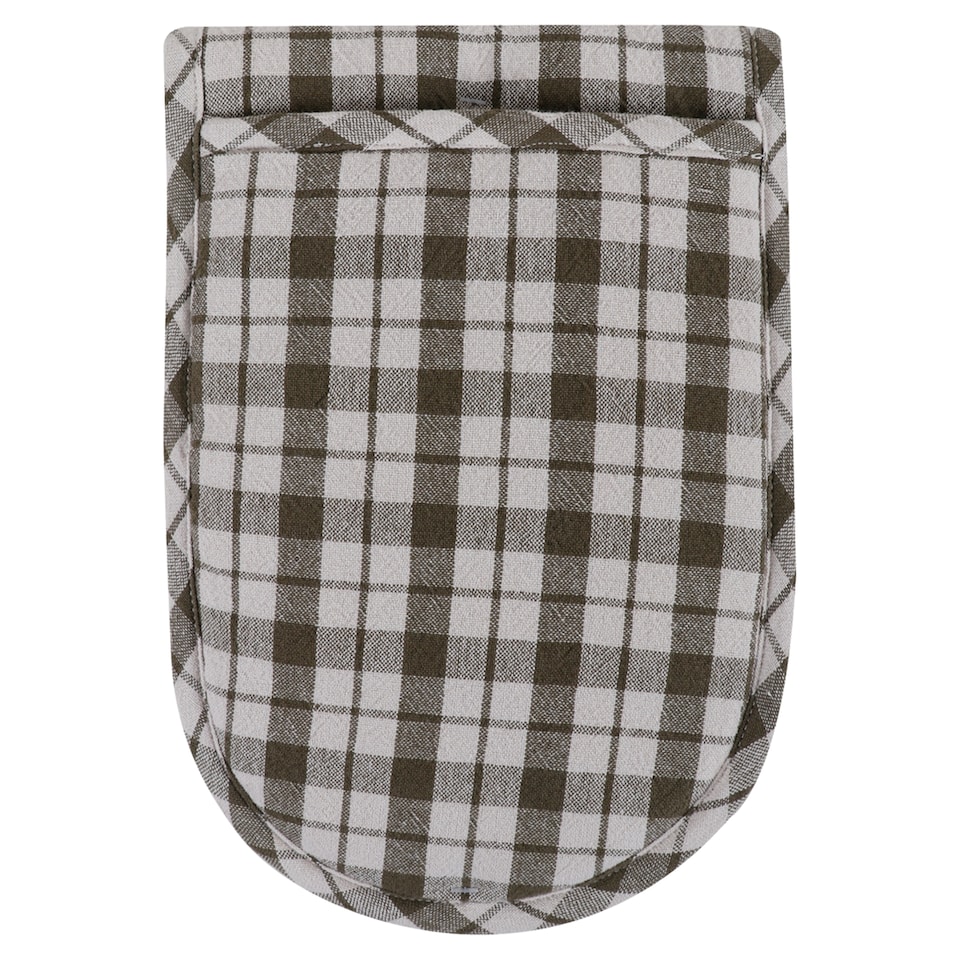 F&F Home Green Gingham Oven Glove