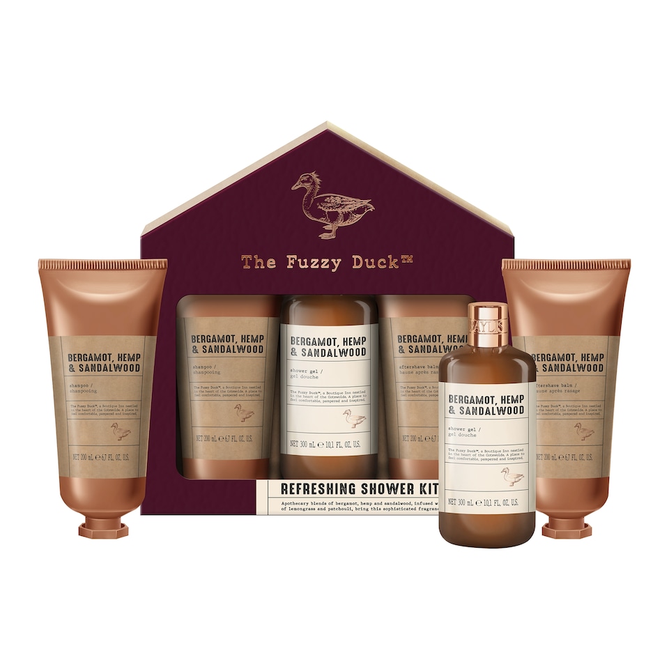 image 1 of Baylis & Harding The Fuzzy Duck Bergamot, Hemp & Sandalwood Men's Refreshing Shower Kit Gift Set