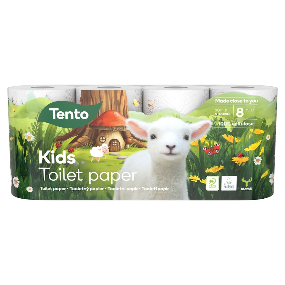 Obrázek 1 pro produkt Tento Kids toaletní papír 3 vrstvy 8 rolí