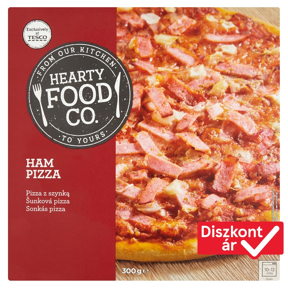 Hearty Food Co. gyorsfagyasztott sonkás pizza 300 g
