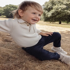 F&F x Samantha Faiers Knitted Polo Jumper in Cream