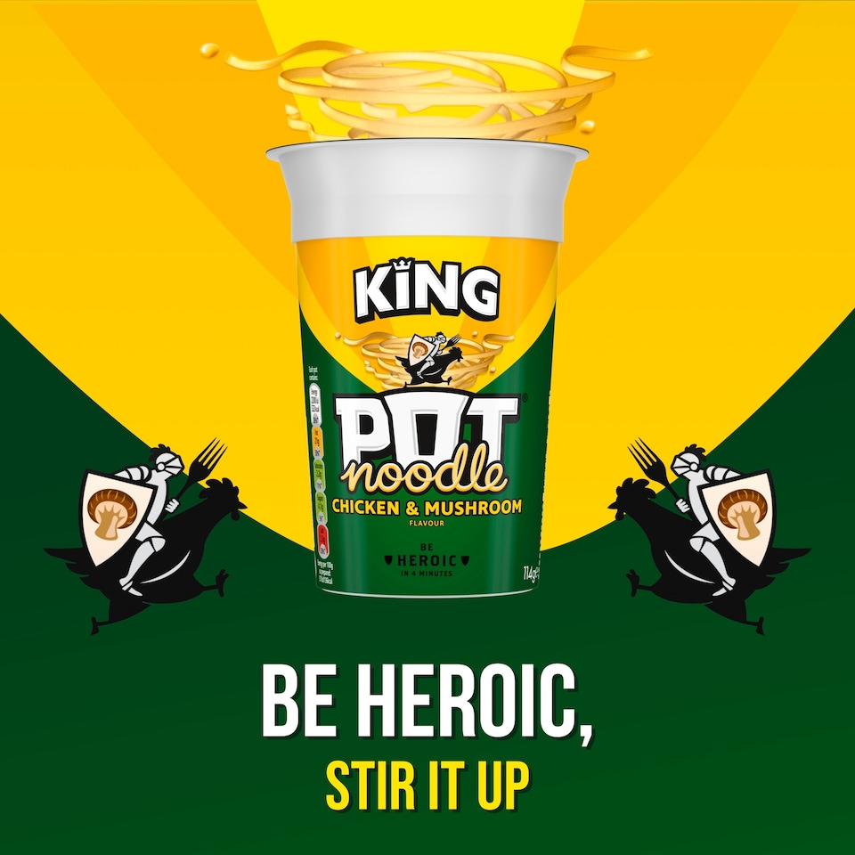 image 1 of Pot Noodle Chicken & Mushroom Instant Noodles King Pot 114g