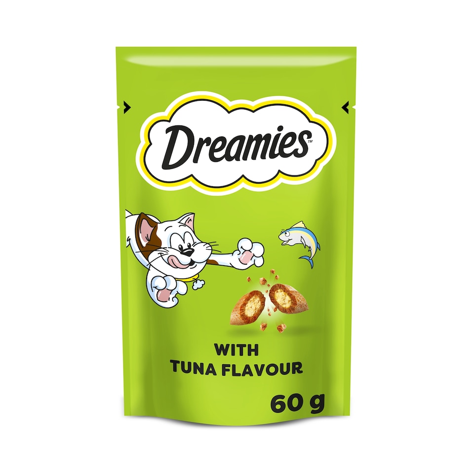image 1 of Dreamies Cat Treat Biscuits with Tuna 60g