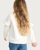 image 3 of F&F Girls Cotton Rich Paris Print Ruffle Sweatshirt in Cream