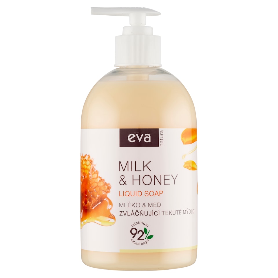 Eva Natura Zvláčňující tekuté mýdlo mléko & med 500ml