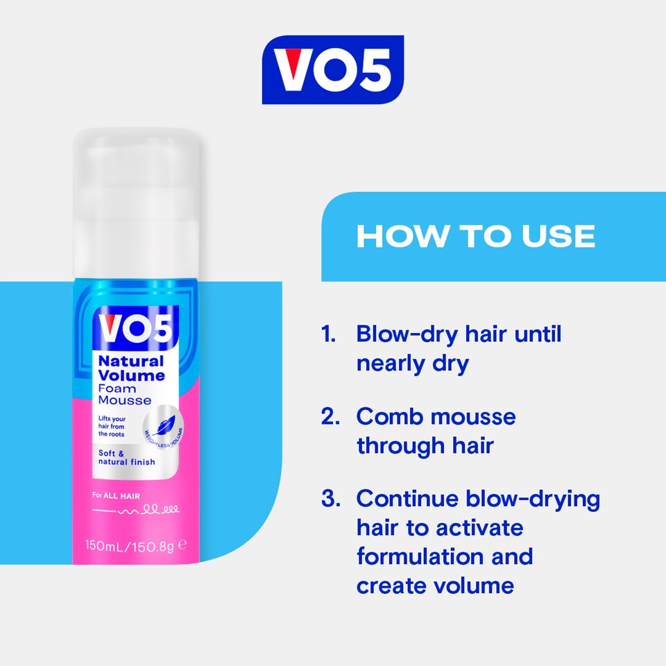 image 1 of Vo5 Volume Foam Mousse 150Ml