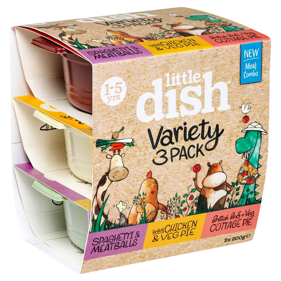 Little Dish Variety Kids Meal 3 X 200G Tesco Groceries