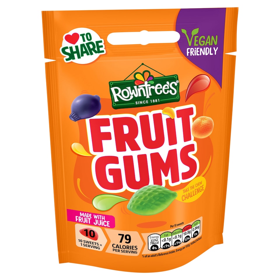 image 1 of Rowntree's Fruit Gums Sweets Sharing Bag 150g