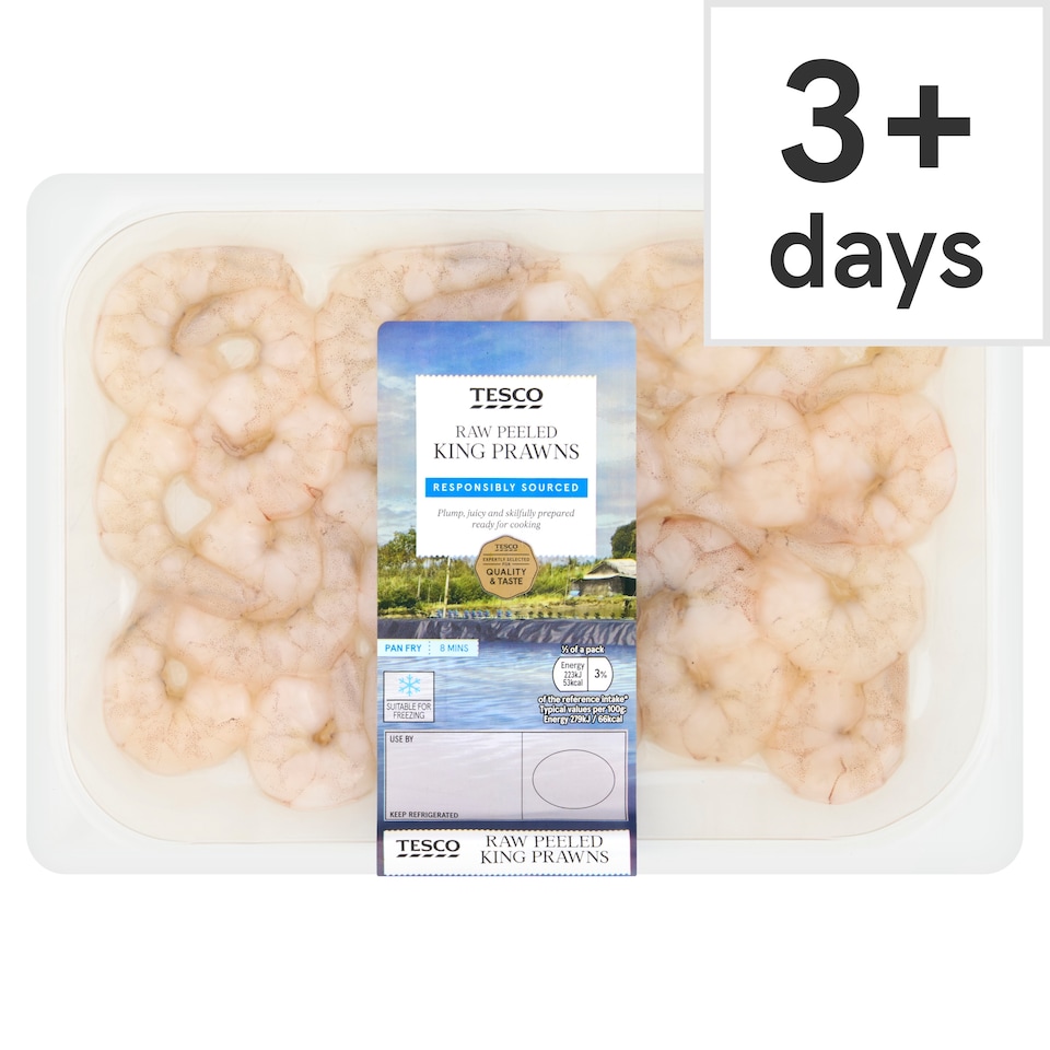 Tesco Raw Peeled King Prawns 240g