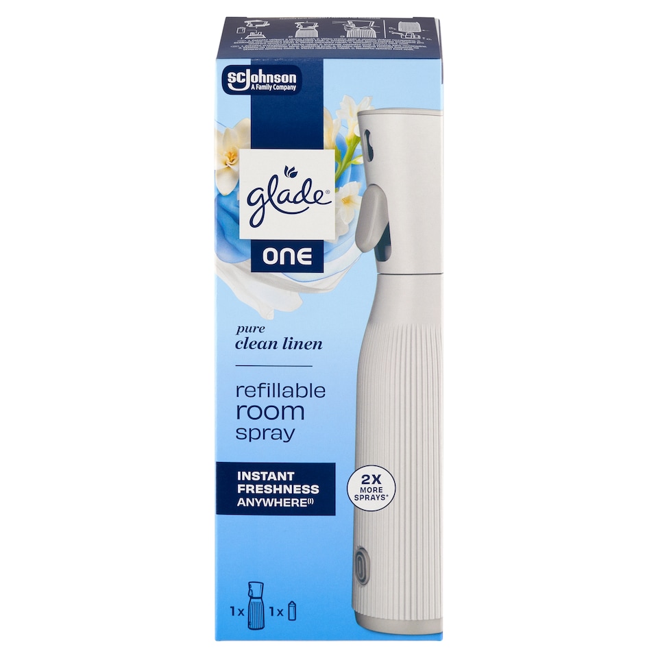 image 1 of Glade One Pure Clean Linen Refillable Room Spray 10 ml