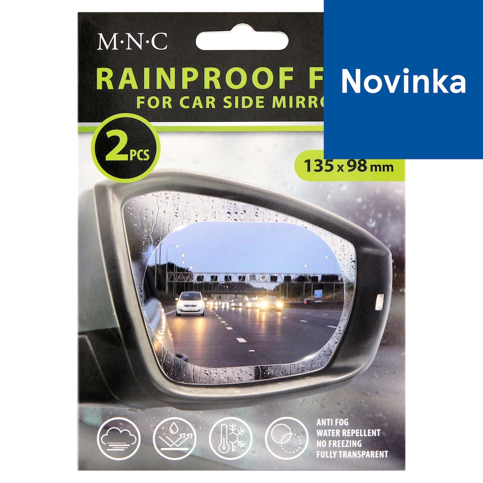 M.N.C Rainproof Film for Car Side Mirror 135 x 98 mm 2 pcs
