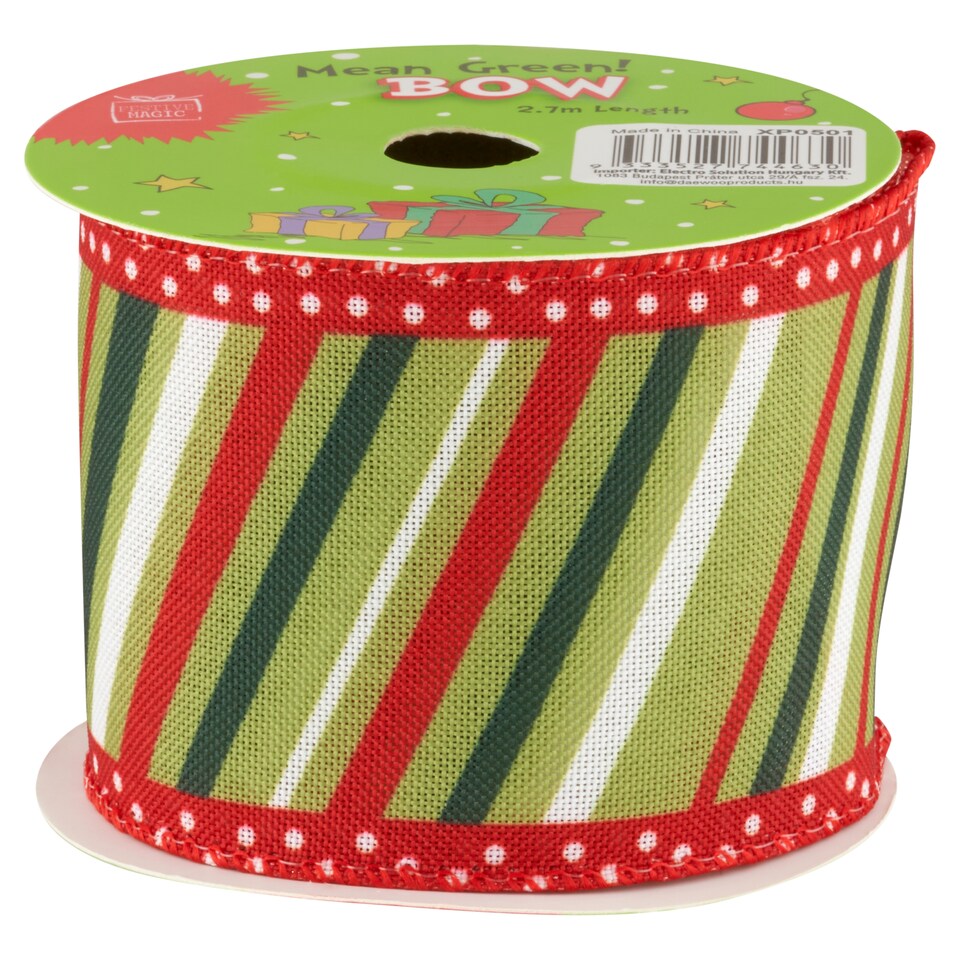Festive Magic Meah Green! Bow szalag 2,7 m