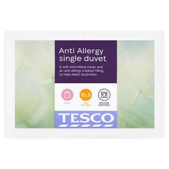 Tesco Anti Allergy 10.5 Tog Duvet Single Tesco Groceries