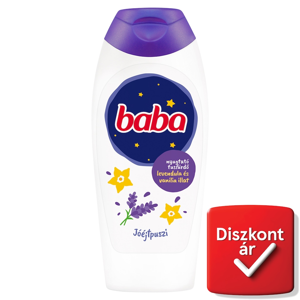 Baba levendula és vanília illat nyugtató élmény tusfürdő 400 ml