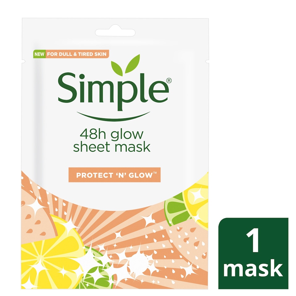 image 1 of Simple Protect & Glow 48Hr Glow Sheet Mask 25Ml