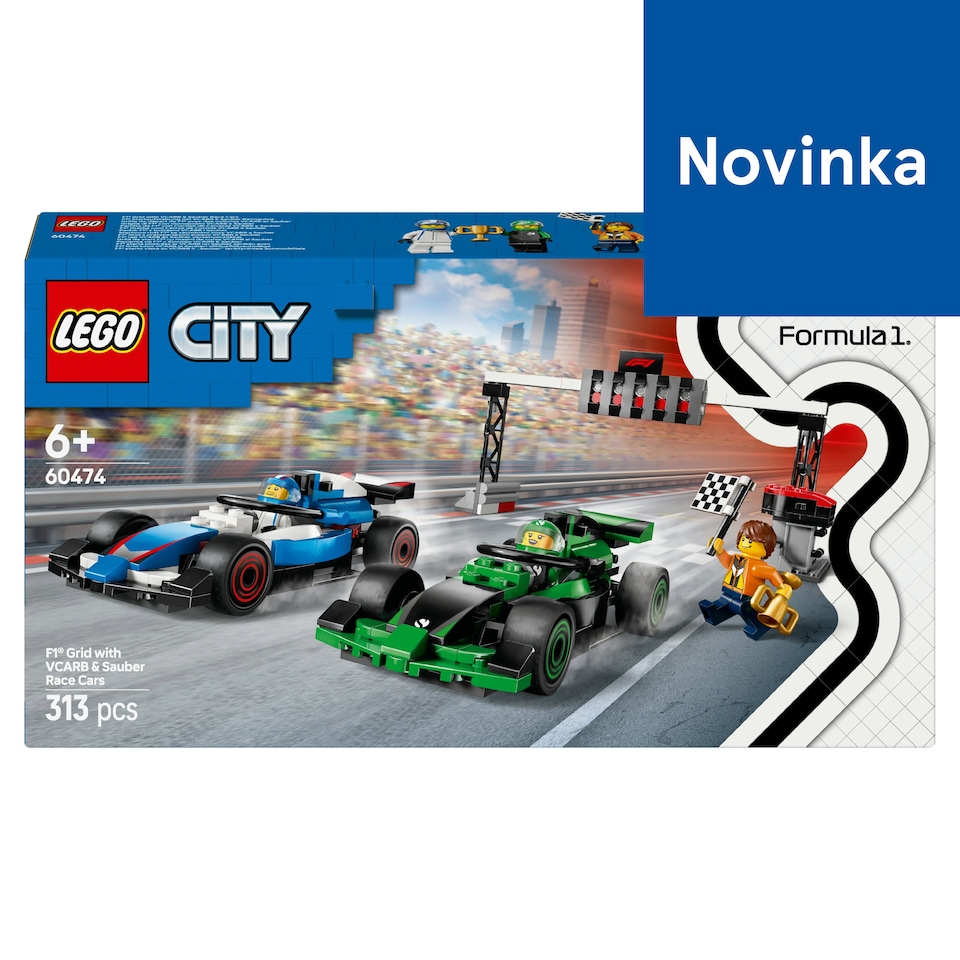 obrázok 1 z LEGO City 60474 F1 Grid s pretekárskymi autami VCARB a Sauber