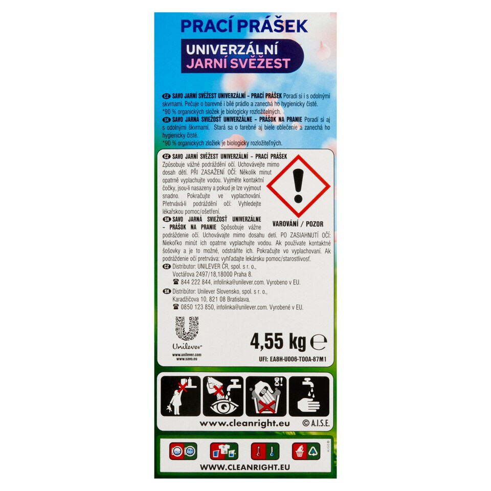 Obrázek 1 pro produkt Savo prací prášek Univerzál Jarní svěžest 65W