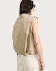 image 3 of F&F Bubble Hem Zip Up Gilet in Neutral