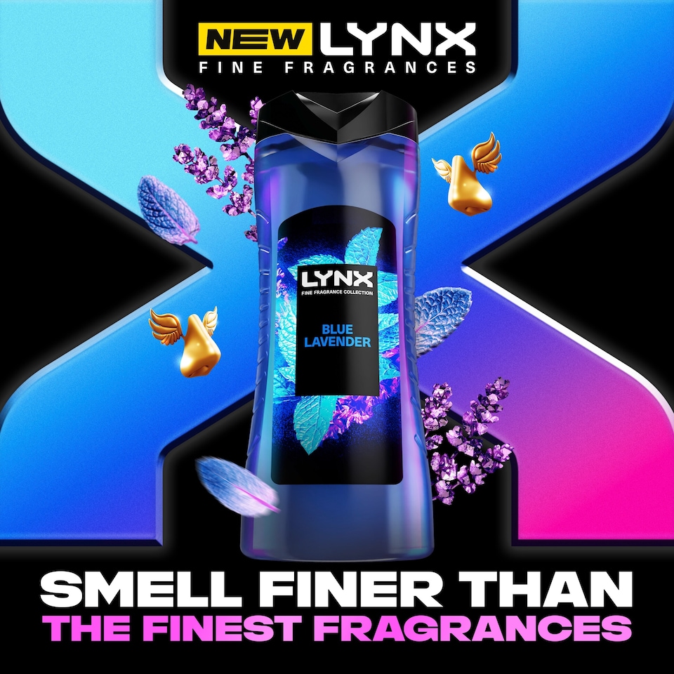 image 1 of Lynx Fine Fragrance Blue Lavender Body Wash 400ml