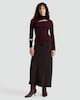image 2 of F&F Satin Midi Slip Skirt in Chocolate
