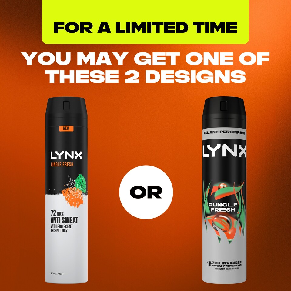 image 1 of Lynx Jungle Fresh 72h Antiperspirant Deodorant for Men 250ml