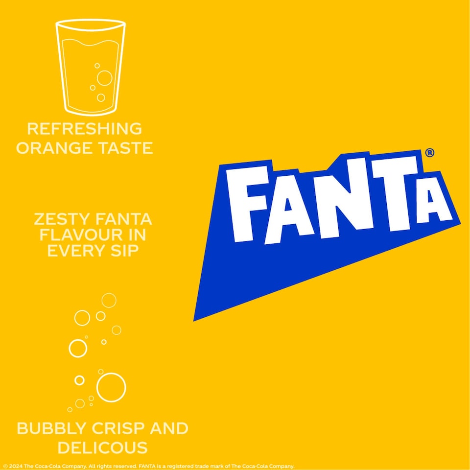 image 1 of Fanta Orange 18 X 330Ml