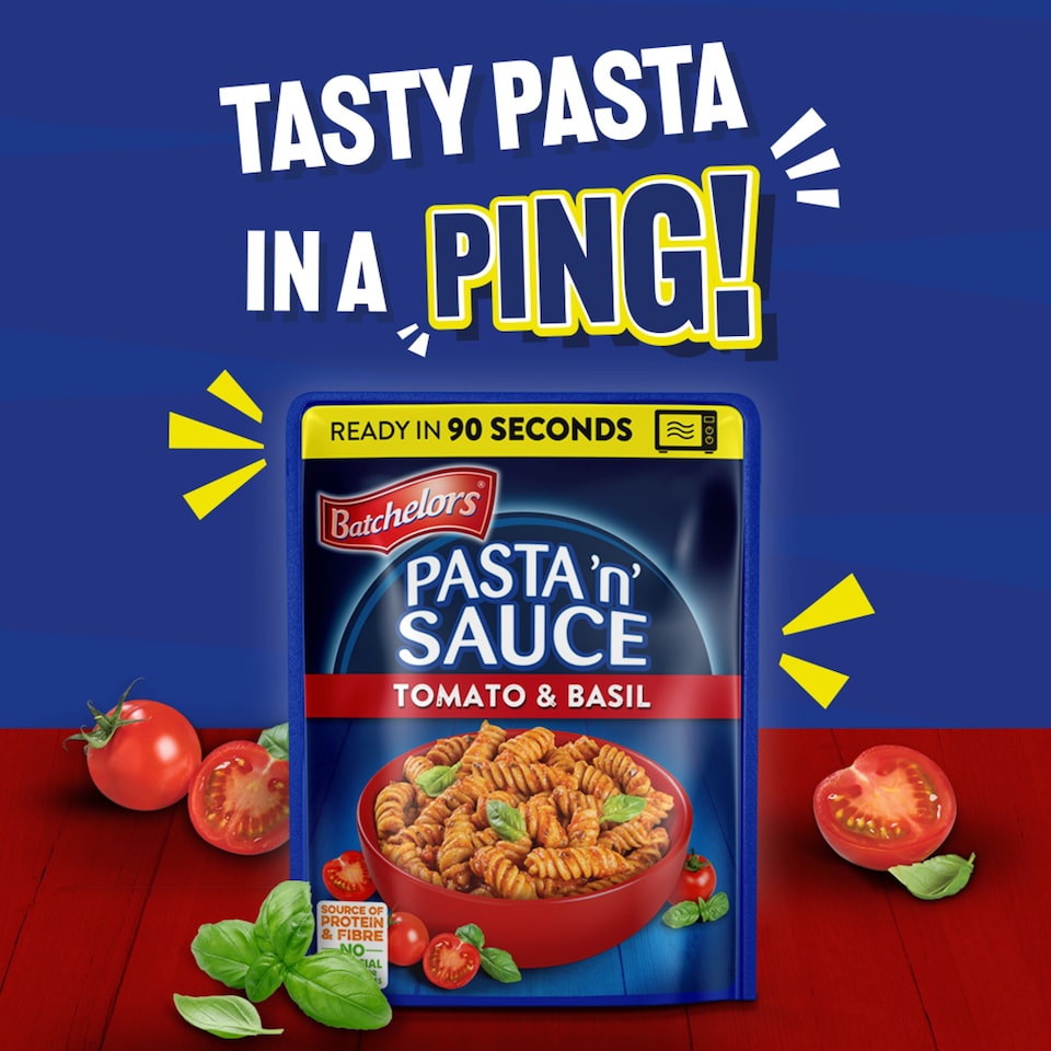 image 1 of Batchelors Pasta 'n' Sauce Microwave Ready Meal Pasta with Tomato and Basil Sauce  200g