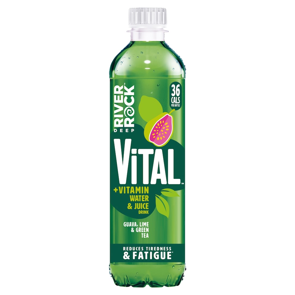 Deep River Rock Vital + Vitamin Water & Juice Guava, Lime & Green Tea 450ml