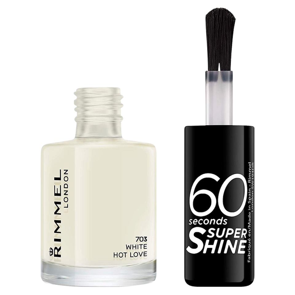 image 1 of Rimmel 60 Sec Nail Polishwhite Hot Love