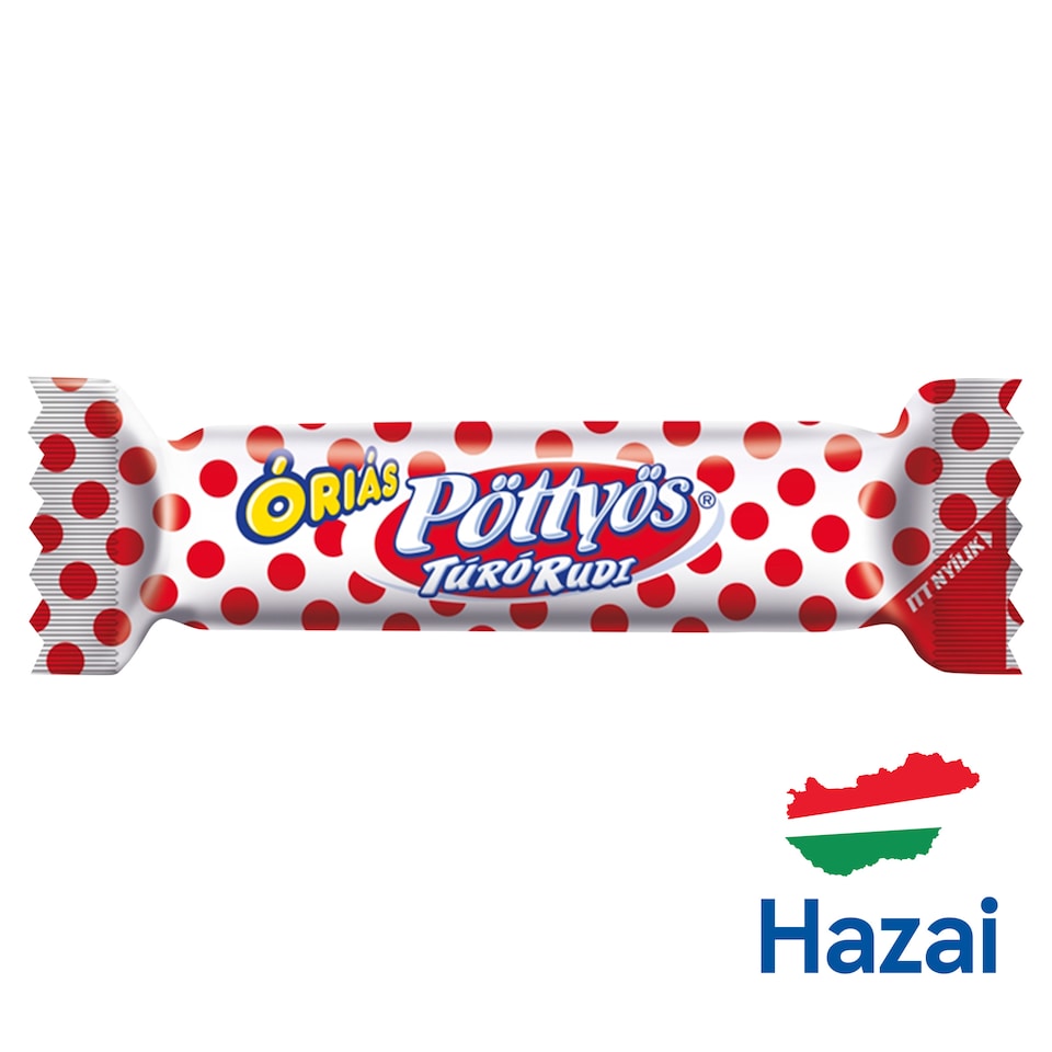 Pöttyös Óriás Túró Rudi natúr túródesszert kakaós étbevonattal 51 g