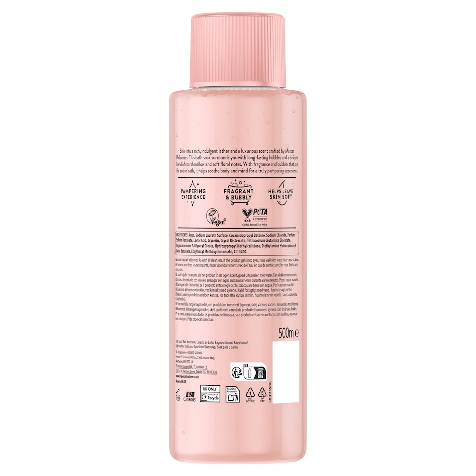 image 1 of Imperial Leather Pampering Bath Soak - Mallow & Rose Milk 500ml