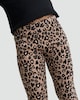 image 2 of F&F Girls Leopard Print Fleece Lined Leggings in Multi