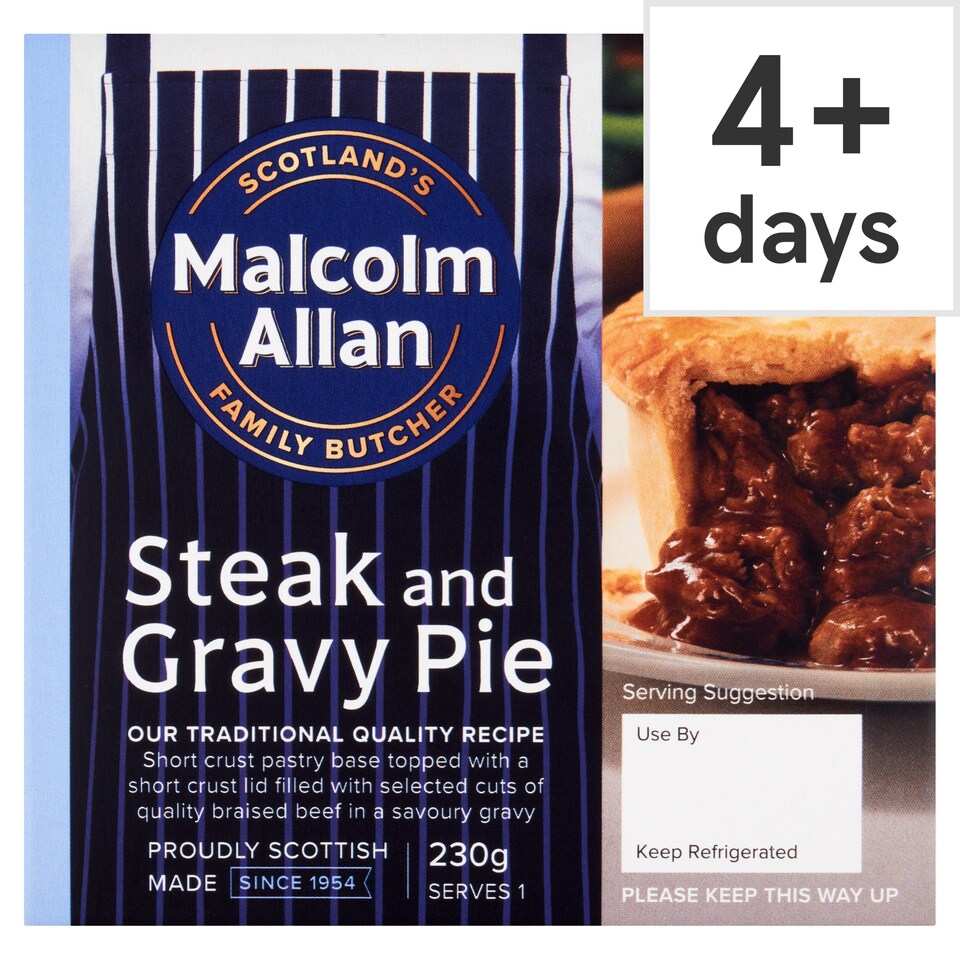 Malcolm Allan Steak & Gravy Pie 230G