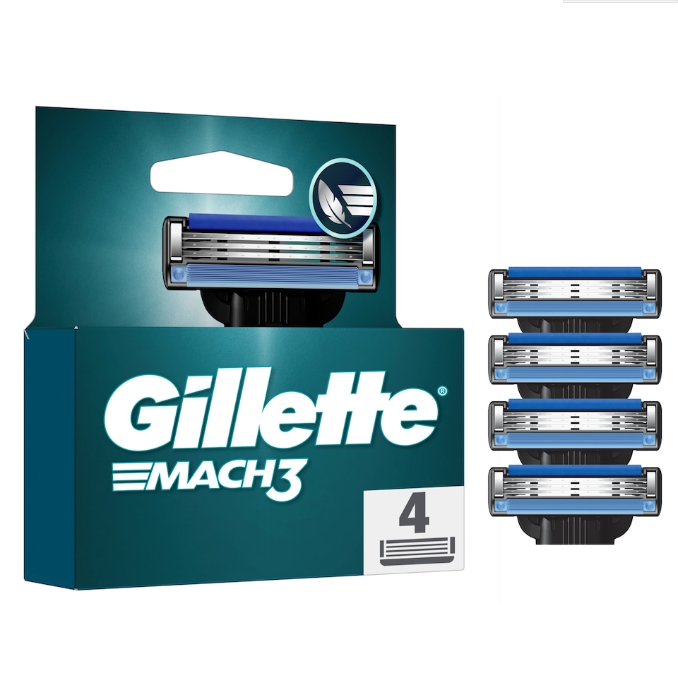 image 1 of Gillette Mach 3 Men's Razor Blades Refills 4 Pack