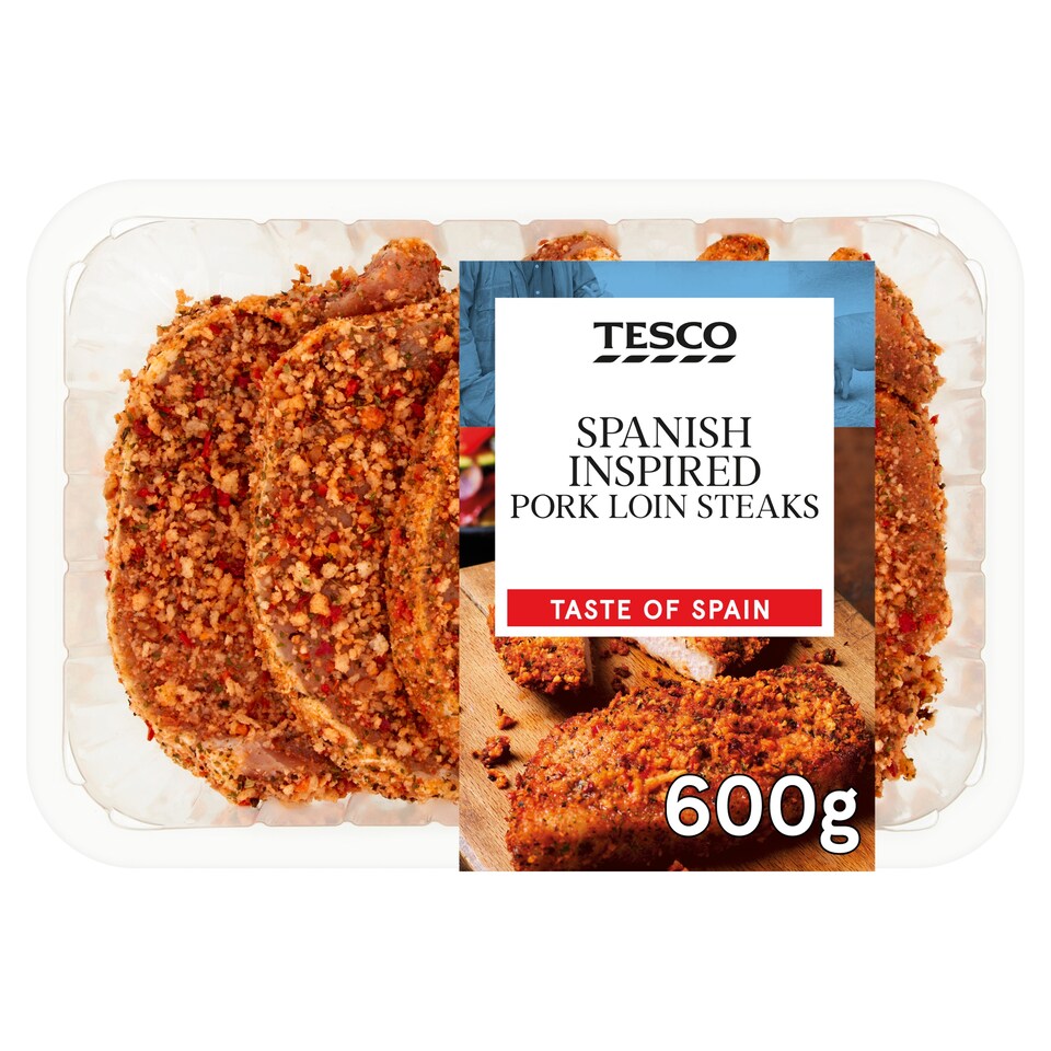 Tesco Spanish Inspired Pork Loin Steaks 600G
