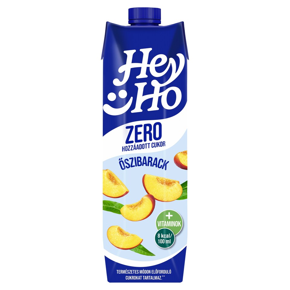 Hey-Ho őszibarackital édesítőszerekkel és 5 vitaminnal 1 l  1. kép