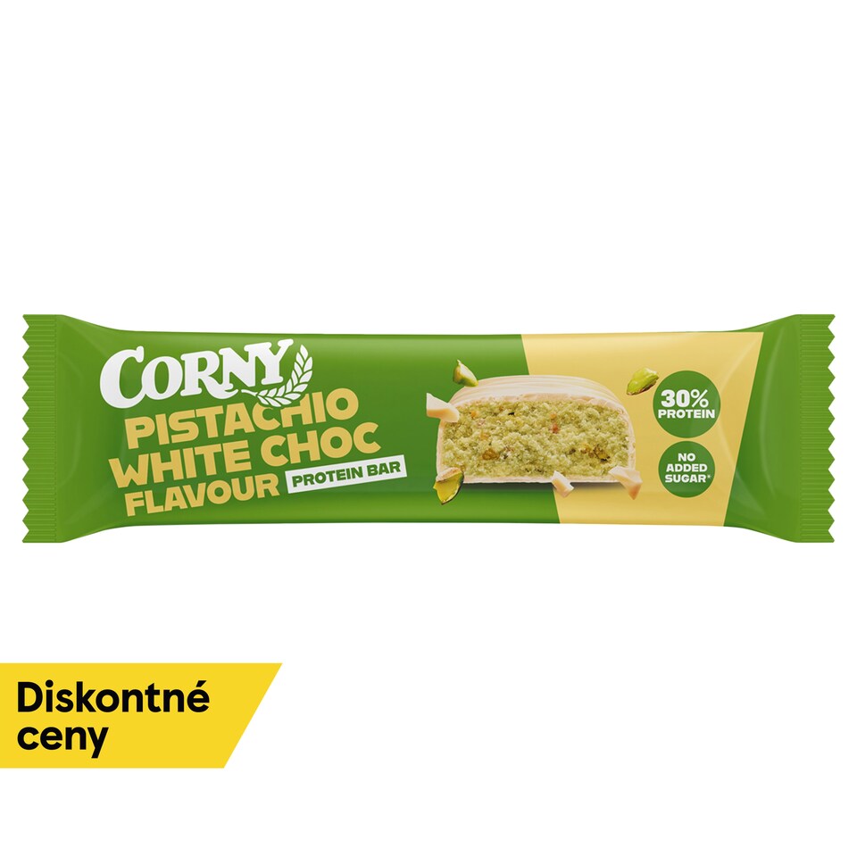 obrázok 1 z CORNY proteínová tyčinka 30 % pistácie-biela čokoláda 50 g