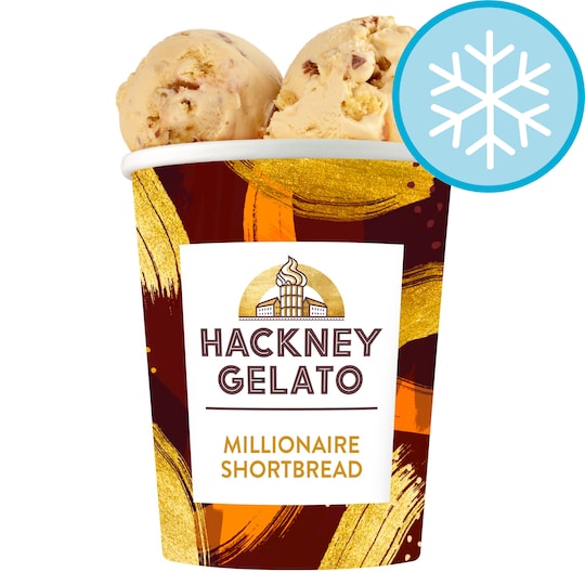 Hackney Gelato Millionaire Shortbread Ice Cream 500Ml Tesco Groceries