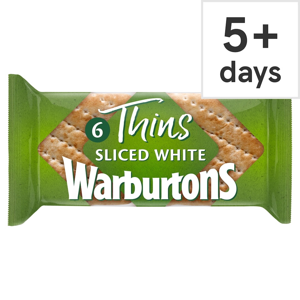 image 1 of Warburtons White Sandwich Bread Thins 6 Pack