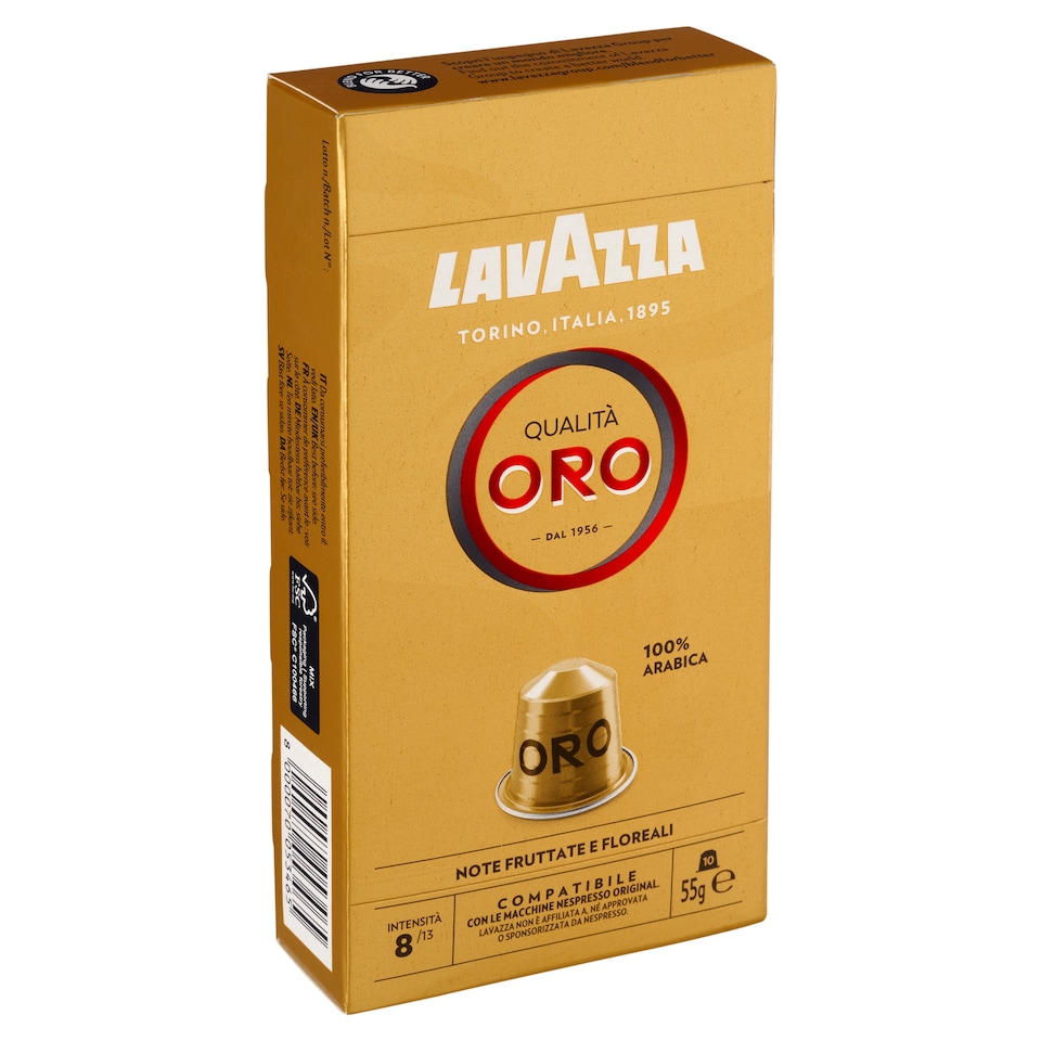 Obrázek 1 pro produkt Lavazza Qualità Oro mletá káva kapsle 10 ks 55g