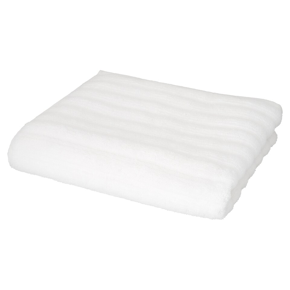 F&F Home White Ribbed Bath Sheet Towel