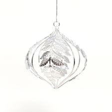 Tesco Metal Silver Hanging Christmas Decoration