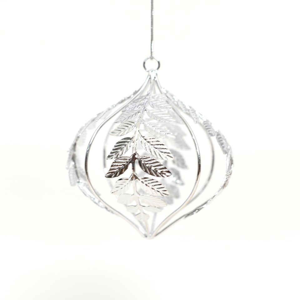 Tesco Metal Silver Hanging Christmas Decoration